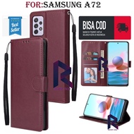 SAMSUNG A72 CASE FLIP WALLET LEATHER PREMIUM LEATHER OPEN-CLOSE FLIP CASE SAMSUNG A72
