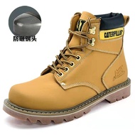 Caterpillar รองเท้านิรภัยหนังผู้ชายรองเท้าเหล็กประเภท35-45