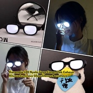 CAHAYA Cool Men's LED Light Up Glasses for Glow Luminous Special Conan Glasses Unisex Luminous Effec
