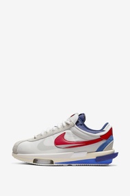 Zoom Cortez x sacai White and University Red