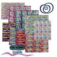 (BORONG) DOWNY SACHET CONCENTRATE FABRIC PERFUME COLLECTION 12SACHET