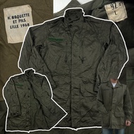 แจ็คเก็ตวินเทจ 🇫🇷 Vintage H. ROQUETTE ET FILS LILLE 1968 M64 France Army Jacket 🪖 แจ็คเก็ตเดินป่า แจ