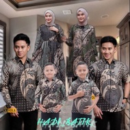 HIJAU KEMEJA Modern Couple Batik For Men And Women | Men's Batik Shirt Long Sleeve Green kate Motif | Women's Batik Tunic Top