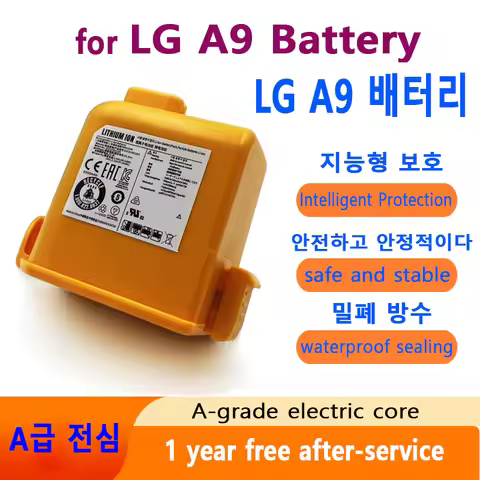 6000mAh CordZero Battery for A9/P9/A9S Vacuum, KC Certified, Compatible with EAC63382201/04 LG CordZ