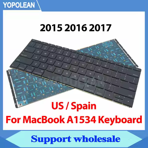 A1534 Keyboard For Apple Macbook Retina 12" A1534 US English Spain Keyboard Replacement 2015 2016 20