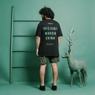 UNKL347 Black T-Shirt Combed Material Simple Motif TIMN