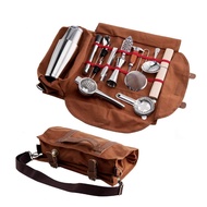 Bar Bartender Carrying Bag Creative Bartender Canvas Toolkit Pack Bar Tools Cocktail Shaker Set Stor