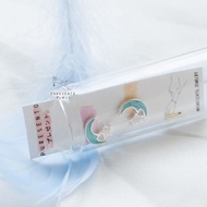 92.5% Pure Silver Earrings Blue Star Pattern