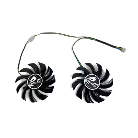 Cooler 2PCS/SET NEW 75MM 4PIN GTX 650 TI GPU Cooling FAN For Colorful GeForce GTX 750 TI GTX 660 GTX
