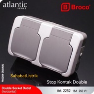 BROCO ATLANTIC STOP CONTACT 2 GANG WATERPROOF IP44 2252