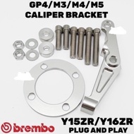 GP4 M3 M4 M5 Stylema Brembo Bush Set Y15 Y16 V1 V2 VVA+ Bracket Lapik PNP Brake Caliper Front HEL Ra