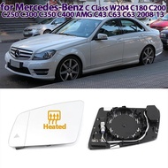 Left & Right Side Mirror Glass Rearview Exterior Wide Angle for Mercedes-Benz C Class W204 C180 C200