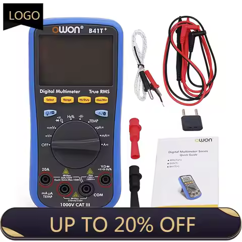 B41T+ 1/2 Digital Multimeter With Datalogger Temperature Meter 3-in-1 True RMS Multimeter for OWON