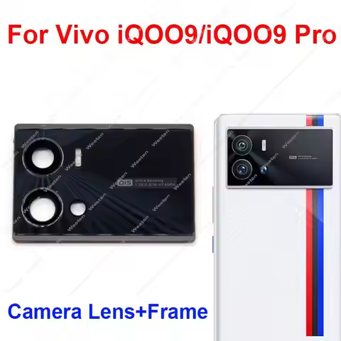 For VIVO iQOO 9 9 Pro 9pro Rear Camera Lens Glass Cover Back Glass Lens Frame Holder Replacement Par