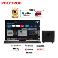 TV POLYTRON PLD 43BAG9953 + SWF CINEMAX SOUNDBAR DIGITAL TV LED 43 INCH