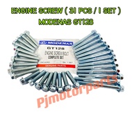 MODENAS GT128 GT 128 (31 PCS / 1 SET) ENGINE SCREW BOLT COMPLETE ENJIN COVER CASING SKREW CLUTCH MAG