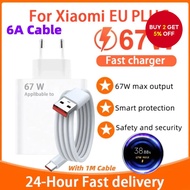 USB to C 6A Fast Charging Data Cable With 67W US/EU MAX Charger For Xiaomi 11T/11T Pro/Po X3/F3