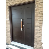 Pintu Kayu Depan Rumah Full Solid Wooden Designer Door Factory Price (Tidak Termasuk Cat/Syelek) Line Design