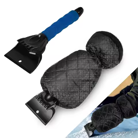 Ice Scrapers for Car Windshield Snow Scraper Cleaner Snow Ice Defrost Tool with Foam Handle Warm Glo