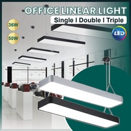 Office Pendant Light Black White LED T8 Linear Light Tube Fitting Ceiling Wall Lampu Kalimantang