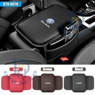 DTH Volkswagen PU Leather Car Armrest Mat Center Console Car Seat Box Protection Cushion Pillow Cover For Vw Polo Golf Jetta CC Tiguan