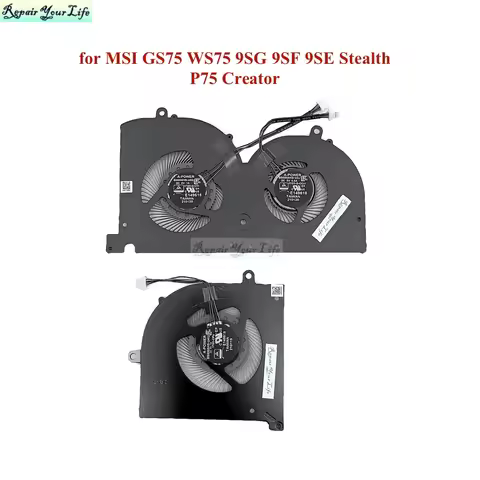 BS5005HS-U4Q Laptop CPU GPU Cooling Fans For MSI GS75 9SG 9SF 9SE Stealth P75 Creator MS-17G1 17G2 1