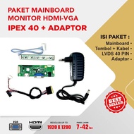 Paket Mainboard Mobo Board Monitor HDMI VGA Layar Laptop 20P 30P 40P LVDS IPEX