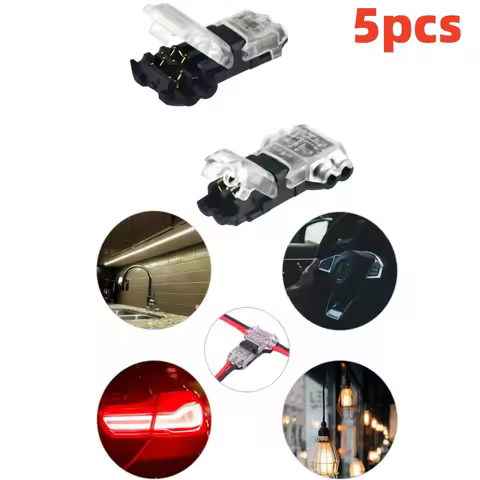 5pcs Low Voltage Wire Connectors T Tap Wire Connectors 2 Pins Wire Splice Connectors No Stripping 3 