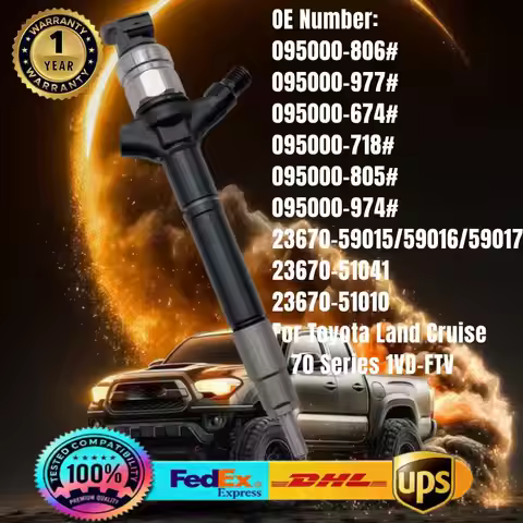 095000-8060 23670-59017 23670-51010 095000-674# 095000-718# Fuel Injector for Toyota Engine 1VD-FTV 