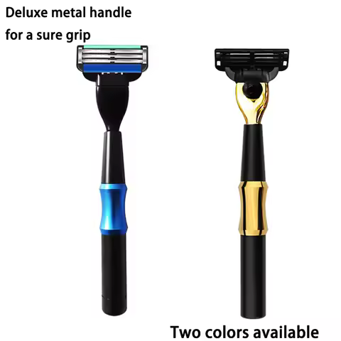 Metal Handle Manual Profession Face Care Beard 3-Layers Blade Safety Raze And Shaver Base For Men(Tw