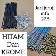 Mtb fixie bike spokes 27.5 700c chrome and black iron 27.2 72PC