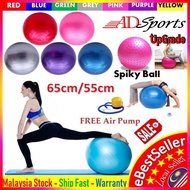 Yoga Ball Anti-Burst Resistance Exercise Pilates Ball Gym Fitness Swiss Yoga Ball (45cm/55cm/65cm/75