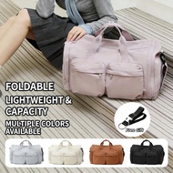 【Local Ship】Foldable Travel Duffel Bag 32L Large Capacity Waterproof Wet Dry Separation Gym Bag with