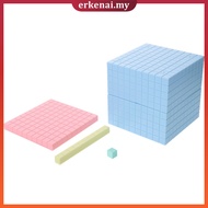1Set Assorted Color Base Ten Blocks Math Manipulatives for Classroom Teaching and Early Math Educati