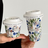GARDEN Designer Iris GARDEN High Temperature Porcelain Hand Lid Cup Water Cup Tea Cup Large Capacity