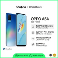 OPPO A54 6GB/128GB [IPX4 Water Resistant 16MP Selfie Camera 5000mAh Battery 18W Fast Charging Eye-care Neo Display]