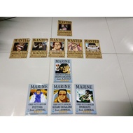 yonko (emperor) and marine one piece wanted poster + free marco the phoenix wanted poster