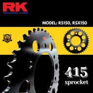 415 RK PREMIUM SPROCKET REAR RS150 RSX150 HONDA 415 REAR SPROCKET BLACK STEEL