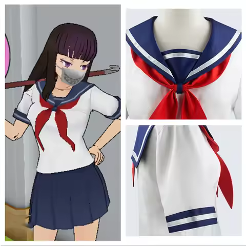 Anime Yandere Simulator Ayano Aishi Cosplay Costumes Girls School JK Uniform Women Dresses Full Sets
