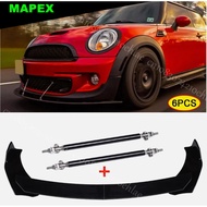 Bestselling For MINI COOPER R53 R56 R60 F56 F60 Front Bumper Lip Splitter Spoiler+ Strut Rod