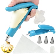 Cake Decorating Pen Tool Kit 17-Piece Set Pastry Icing 4-Head Decorating Tip Blue Cake Decorating Gu