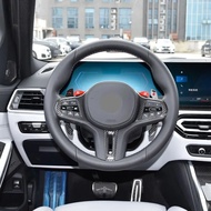 Carbon Fiber Steering Wheel Cover Trim Decor For BMW 1 2 3 4 5 6 7 8 Series Sport X3 X4 X5 X6 F95 F9