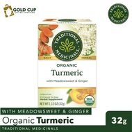 Traditional Medicinals Organic Turmeric with Meadowsweet &amp; Ginger 16 Tea Bags - 32g