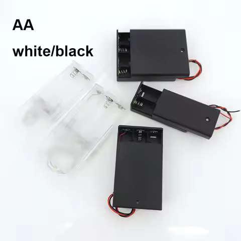 white transparent 2/3/4 Slot AA Battery Holder AA Battery Box Case AA 1x 2x 3x 4x AA Battery Case Wi