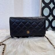 Chanel 黑金荔枝皮WOC 晶片款