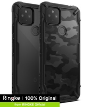 Ringke [FUSION-X] for Google Pixel 4a 5G Case, [Military Drop Tested Defense] Ergonomic Transparent Hard PC Back TPU Bumper Impact Resistant Shock Absorbent Cover with Wrist Strap