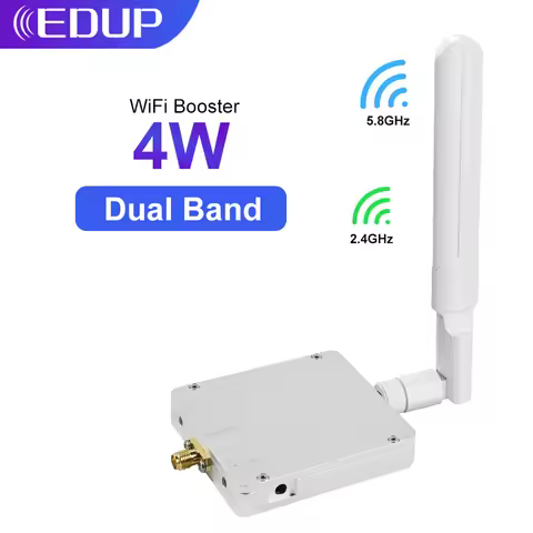 EDUP 4W WiFi Signal Booster 5.8GHz 2.4GHz WiFi Repeater Wireless Router WiFi Signal Booster Long Ran