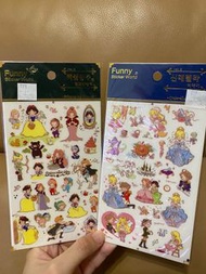 包郵*韓國灰姑娘白雪公主貼紙