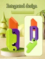 1入3d重力刀胡蘿蔔造型減壓玩具,可折疊和展開(隨機顏色)