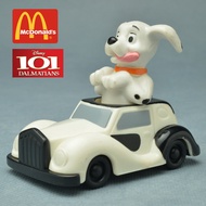 Fast Food Toy-DISNEY 101 DALMATIANS PUPPY ON CRUELLA DE VILL WHITE CAR McDonals 1996 (Happy Meal)